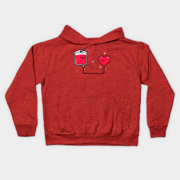 Donate Blood, Save Lives Kids Hoodie by Spaksu